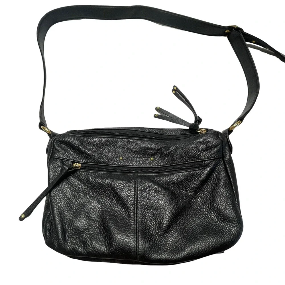 Stone &‎ Co Leather Crossbody Purse Bag Black Soft Adjustable Strap 11x7x3
